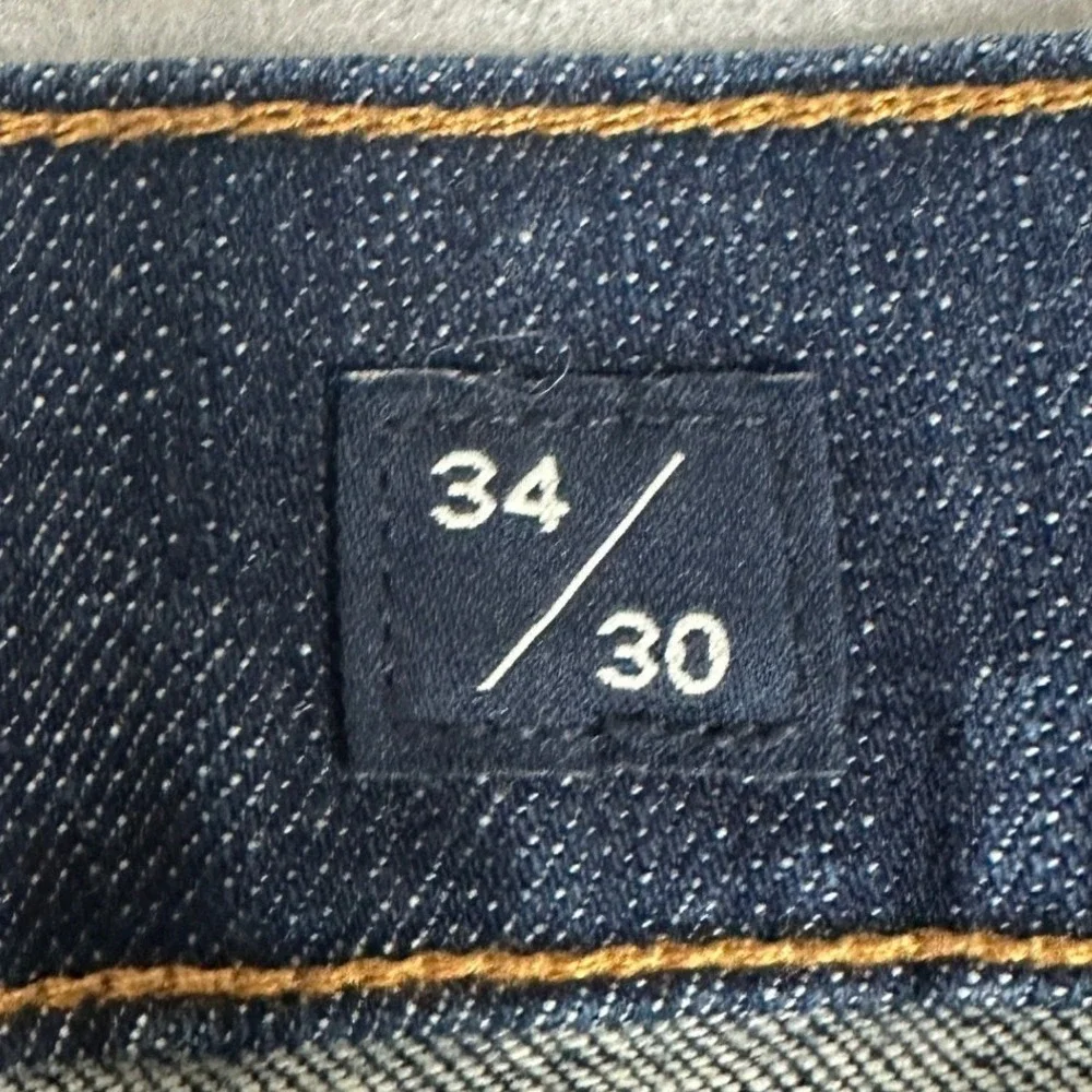 Lucky Brand 410 Jeans Mens 34X30 Blue Athletic Slim Whiskering Stretch Denim